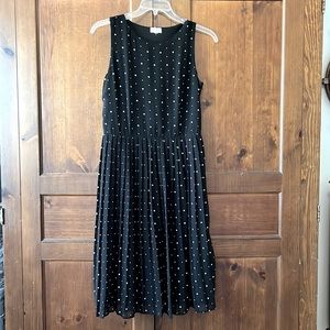 Madison Jules Polka Dot Black Dress, size large